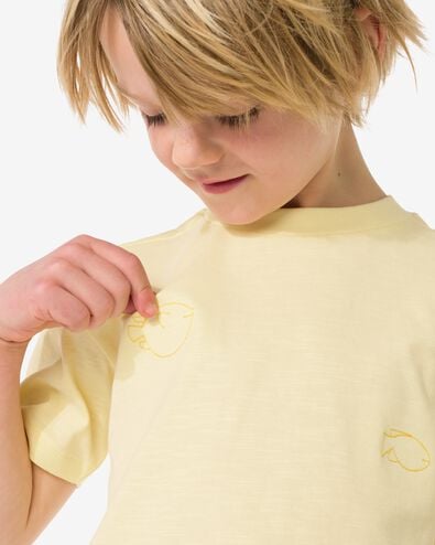 kinder T-shirt vissen lichtgeel lichtgeel - 30718102LIGHTYELLOW - HEMA