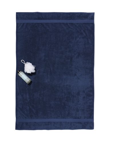 serviettes de bain - qualit&eacute; &eacute;paisse bleu nuit serviette 100 x 150 - 5250393 - HEMA