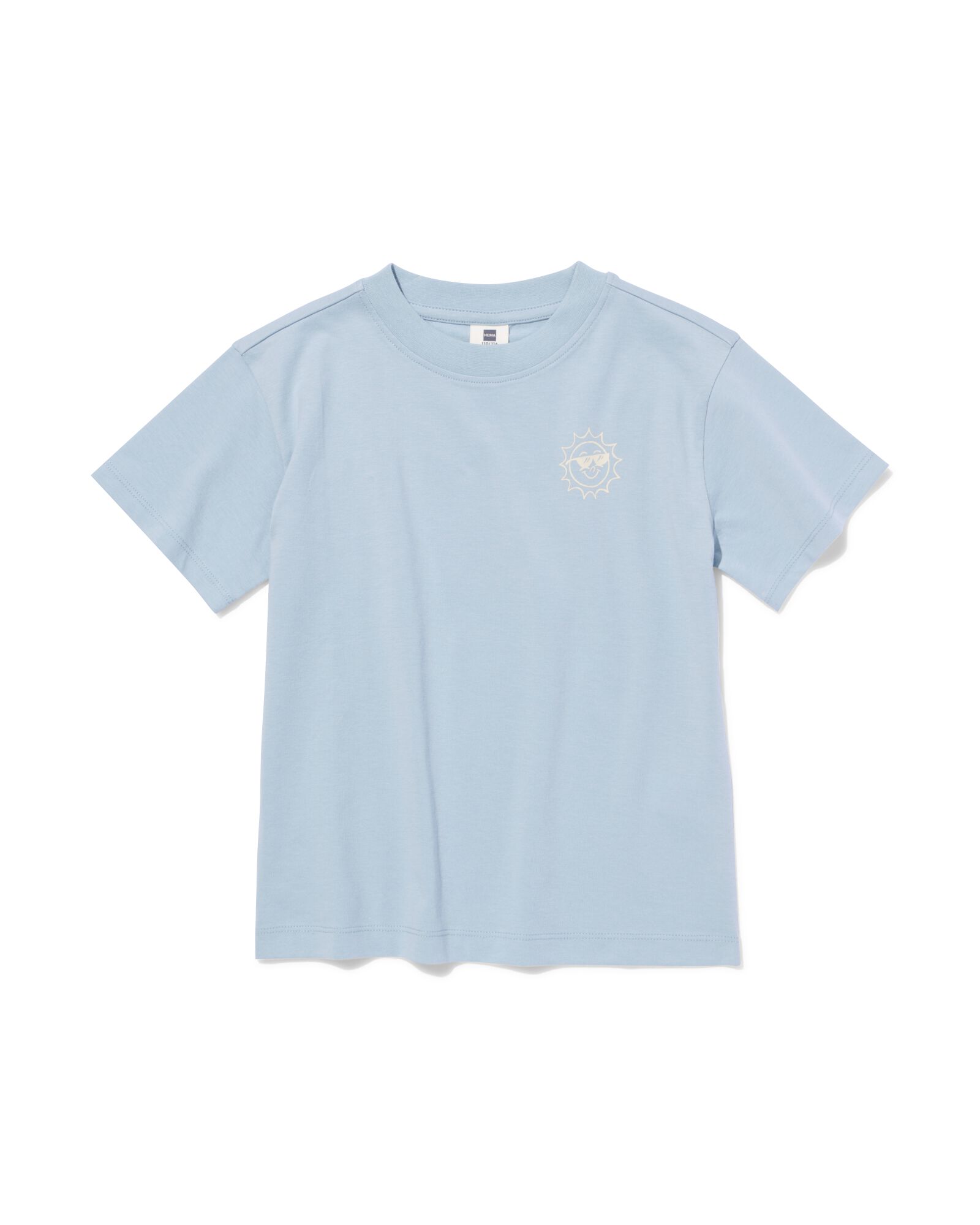 kinder T-shirt grafisch lichtblauw lichtblauw - 30727502LIGHTBLUE - HEMA