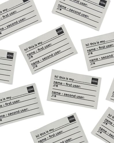 doorgeef naailabels - 12 stuks - 1400324 - HEMA