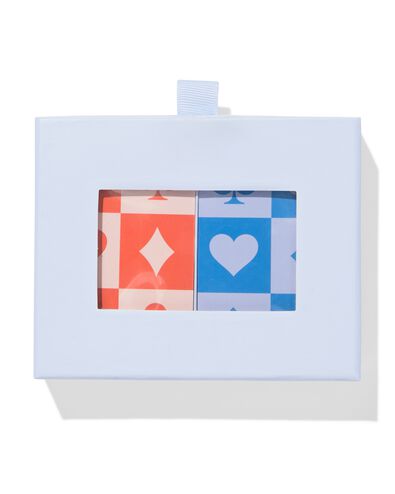Spielkarten, 13 &times; 10 cm, blau/orange - 2 St&uuml;ck - 61160250 - HEMA