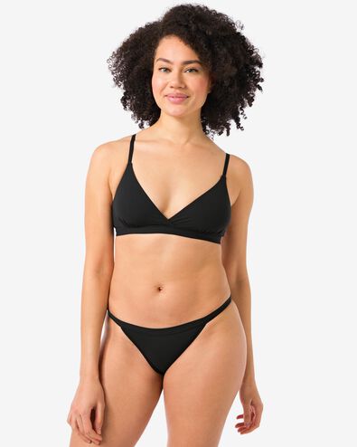 damestanga micro zwart zwart - 21900126BLACK - HEMA