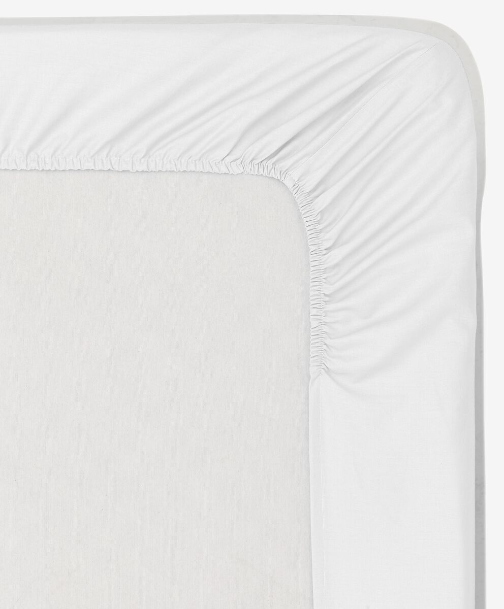 drap-housse coton doux - 160 x 200 cm - blanc blanc 160 x 200 - 5140022 - HEMA