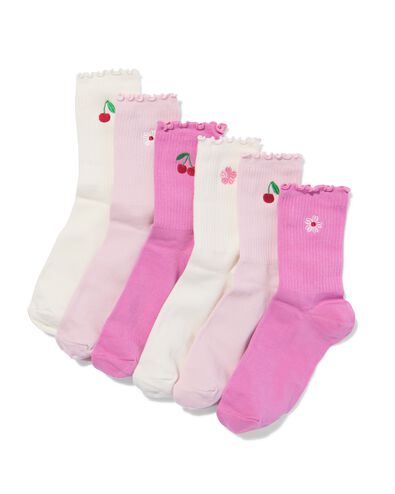 chaussettes pointure 36-41 fleurs - 6 paires - 61104523 - HEMA