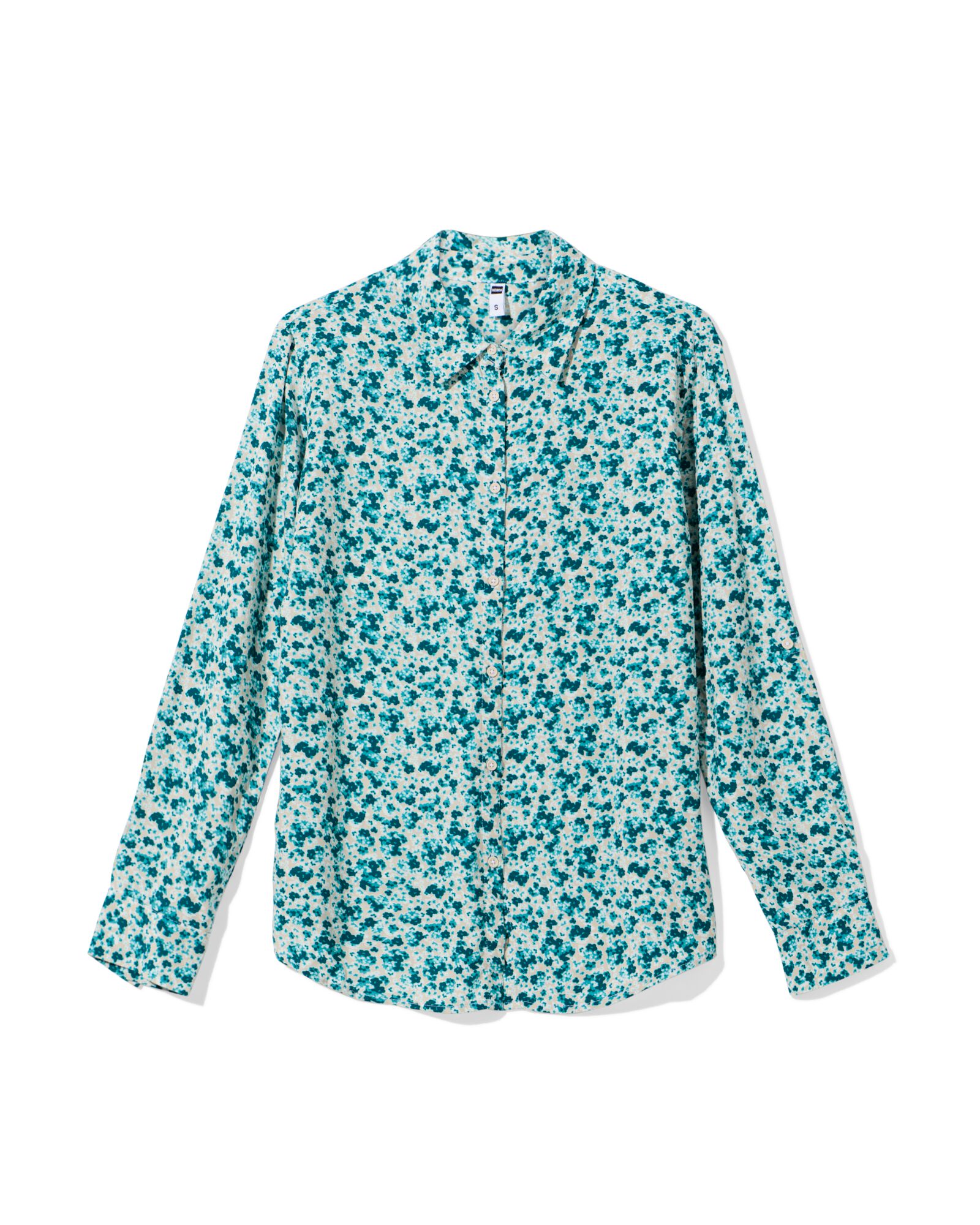 damesblouse Bobbie bloemen beige beige - 36207670BEIGE - HEMA