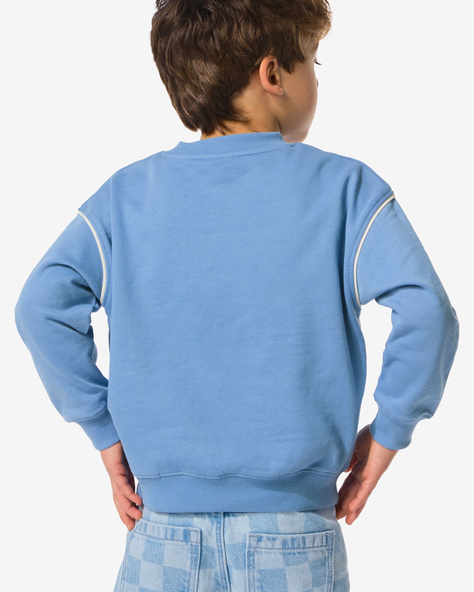 Kindersweater Retro blau blau - 30711630BLUE - HEMA