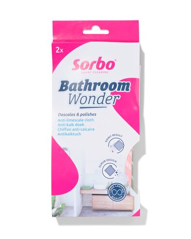Sorbo schoonmaakdoekjes anti-kalk - 2 stuks - 70100014 - HEMA