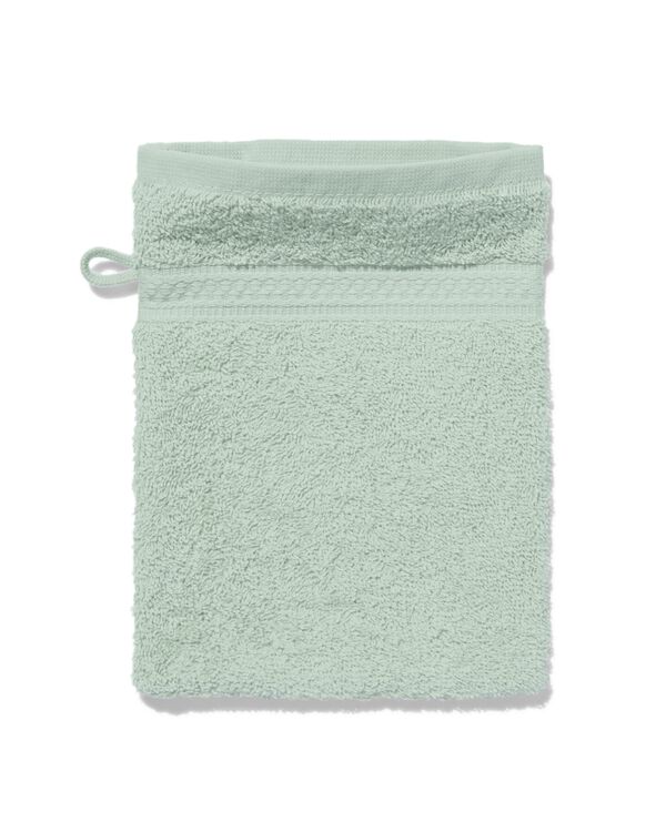 gant de toilette - qualité épaisse - vert poudré - 5210078 - HEMA