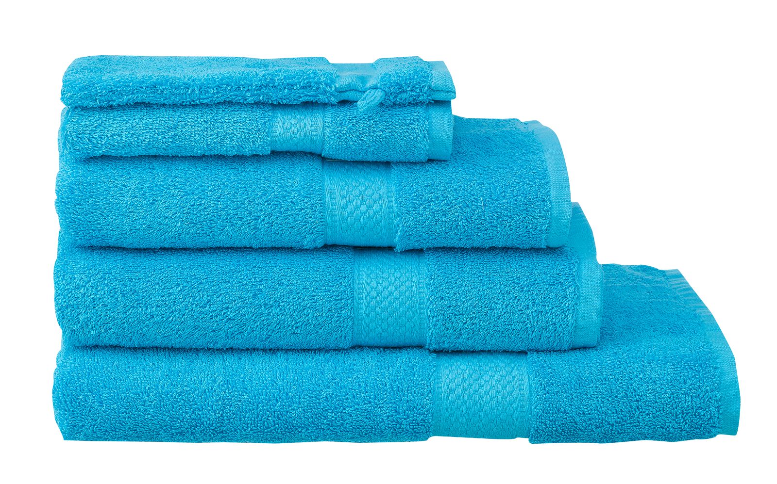baddoek zware kwaliteit 60 x 110 - aqua aqua handdoek 60 x 110 - 5213605 - HEMA