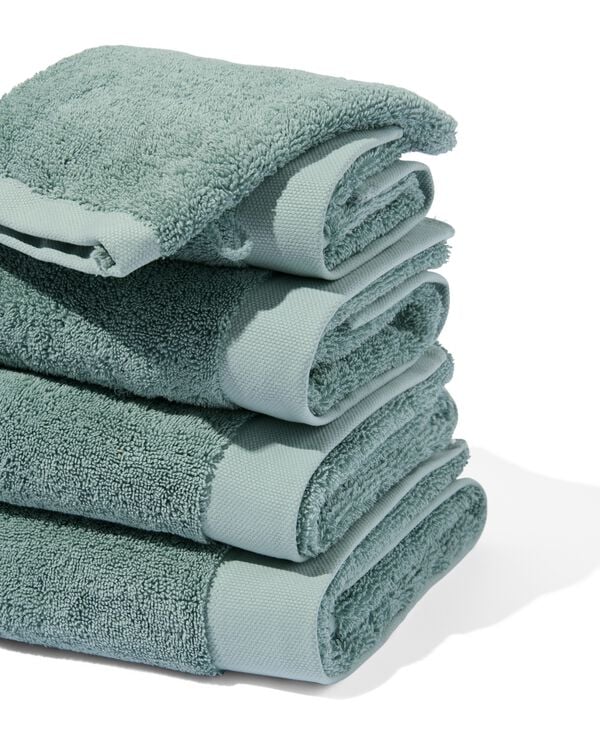serviette de bain 50x100 qualit&eacute; h&ocirc;teli&egrave;re extra douce bleu vert vert marin serviette 50 x 100 - 5284608 - HEMA