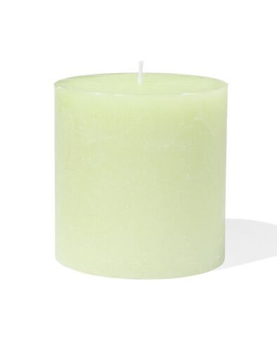 bougie rustique &Oslash;10x10cm vert clair vert menthe 10 x 10 - 13504015 - HEMA