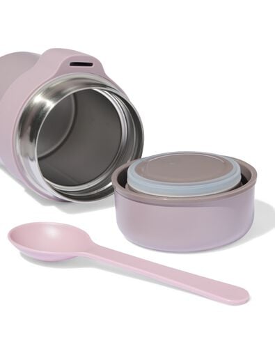 r&eacute;cipient alimentaire 450 ml en acier inoxydable rose - 80650278 - HEMA
