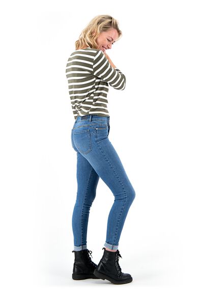 jean femme - modèle shaping skinny bleu moyen - 1000018249 - HEMA