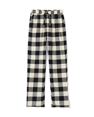 heren pyjamabroek flanel ruiten zwart - 23600840BLACK - HEMA