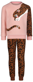 Kinder-Pyjama, Fleece, Leopardenmuster braun braun - 1000028979 - HEMA
