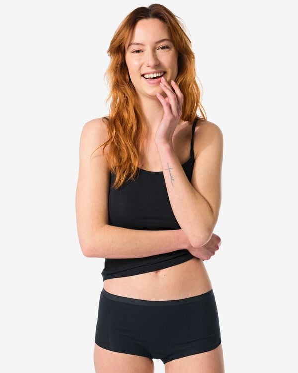 boxer femme coton confort parfait  noir - 19631315BLACK - HEMA