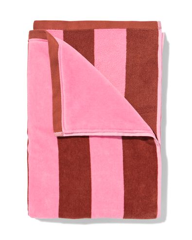 strandlaken 90x180cm velours strepen - 5200167 - HEMA