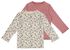 2er-Pack Baby-Shirts, gerippt sandfarben - 1000026307 - HEMA