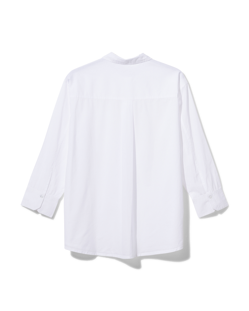 dames blouse poplin India wit wit - 1000028866 - HEMA