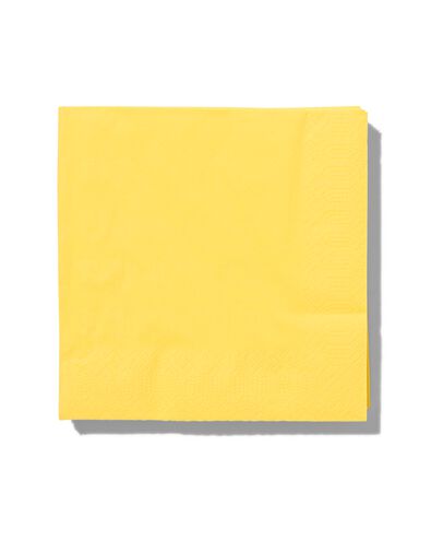 20 serviettes en papier 33x33 jaune - 25840055 - HEMA