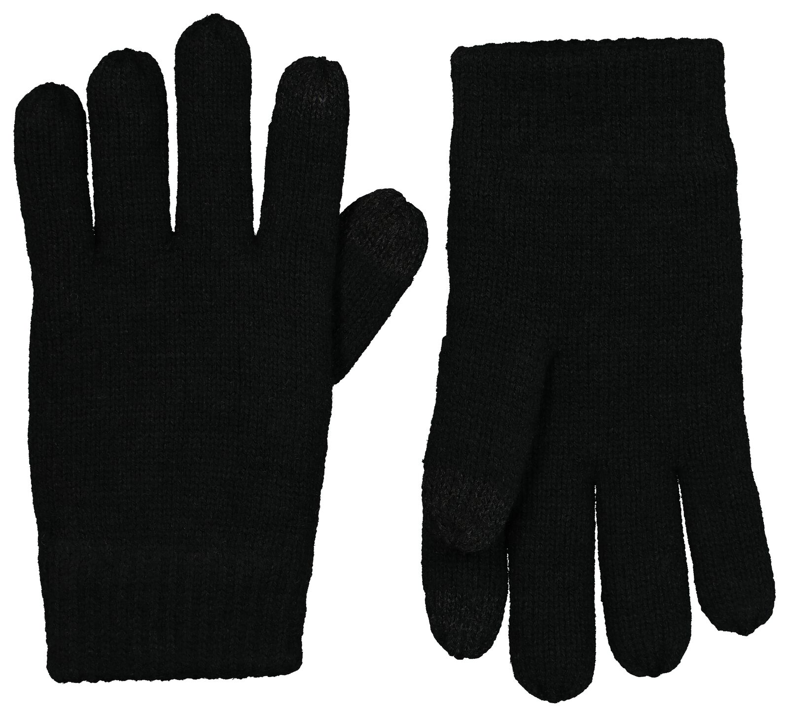 hema gants enfant polaire pour écran tactile en tricot noir (noir)