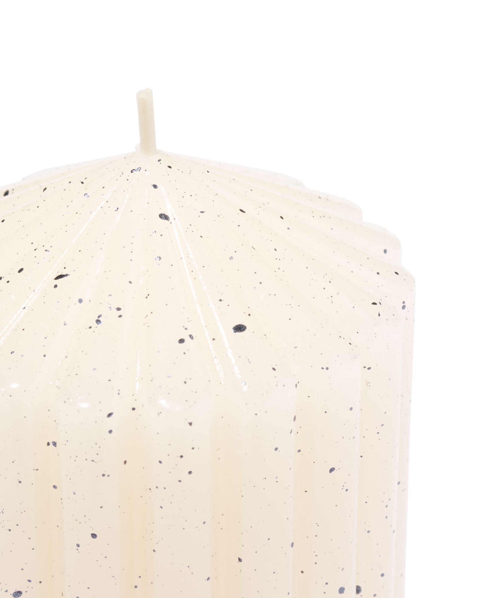 bougie pilier &Oslash; 7 x 13 cm nervures mouchetures ivoire - 13506166 - HEMA