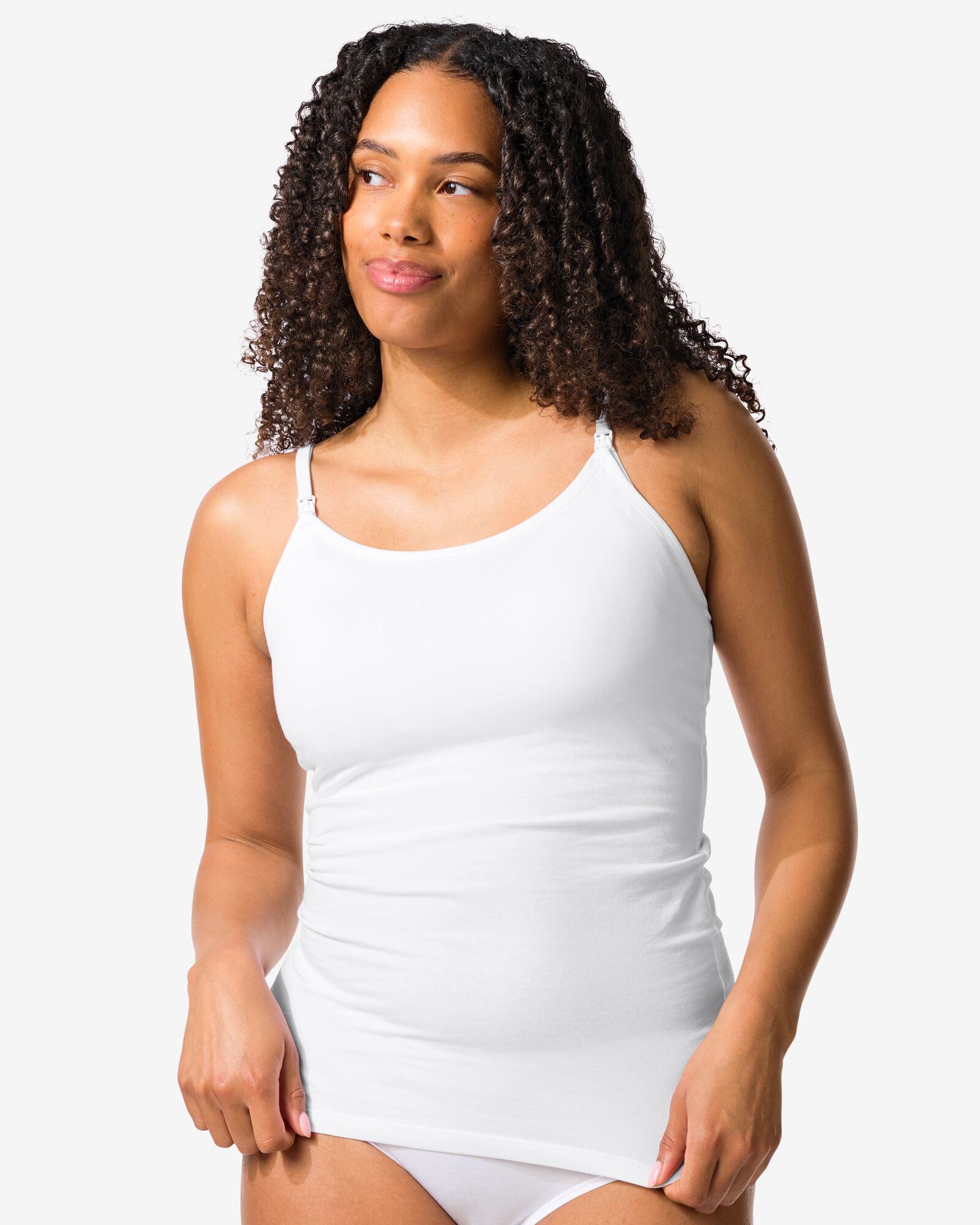 Stillhemd mit integrierten Cups wei&szlig; wei&szlig; - 21500687WHITE - HEMA