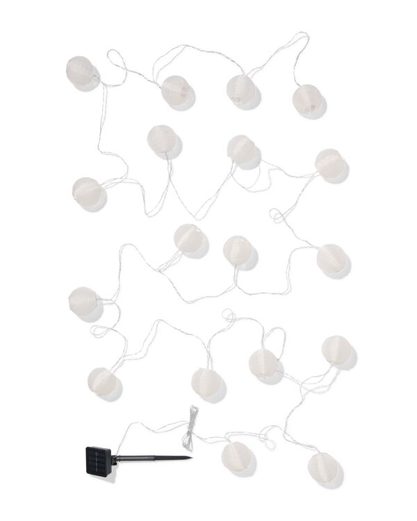lichtsnoer 8.95m met 18 led-lampions wit voor binnen en buiten - 41800153 - HEMA