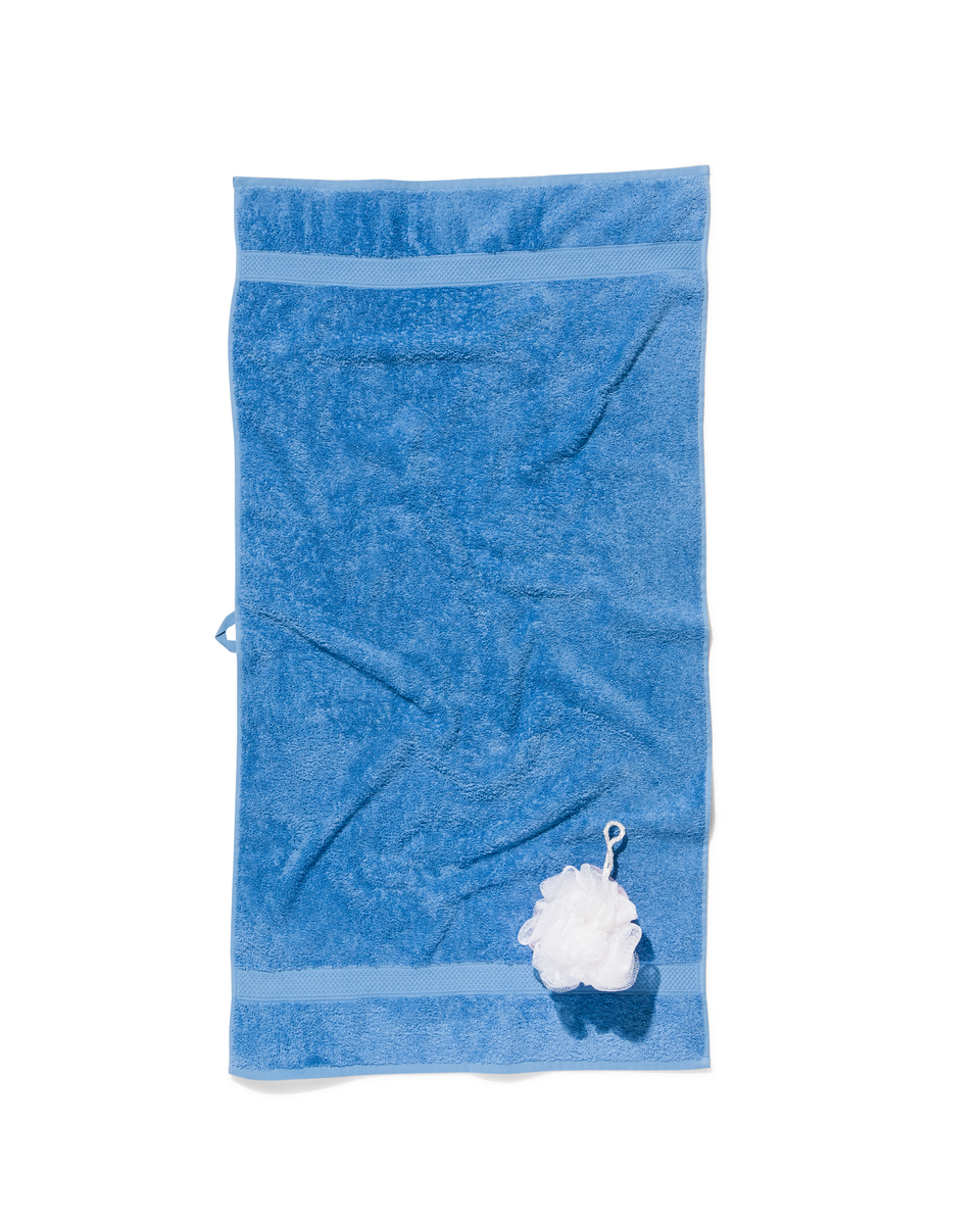 serviette de bain 60x110 qualité épaisse - bleu moyen bleu vif serviette 60 x 110 - 5200713 - HEMA