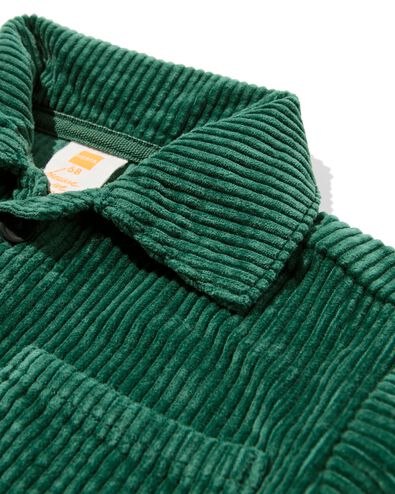 chemise b&eacute;b&eacute; velours c&ocirc;tel&eacute; vert vert - 33169470GREEN - HEMA