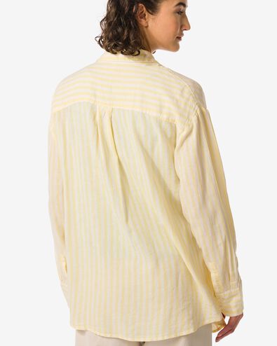 Damen-Bluse Lizzy, mit Leinen gelb gelb - 36239560YELLOW - HEMA