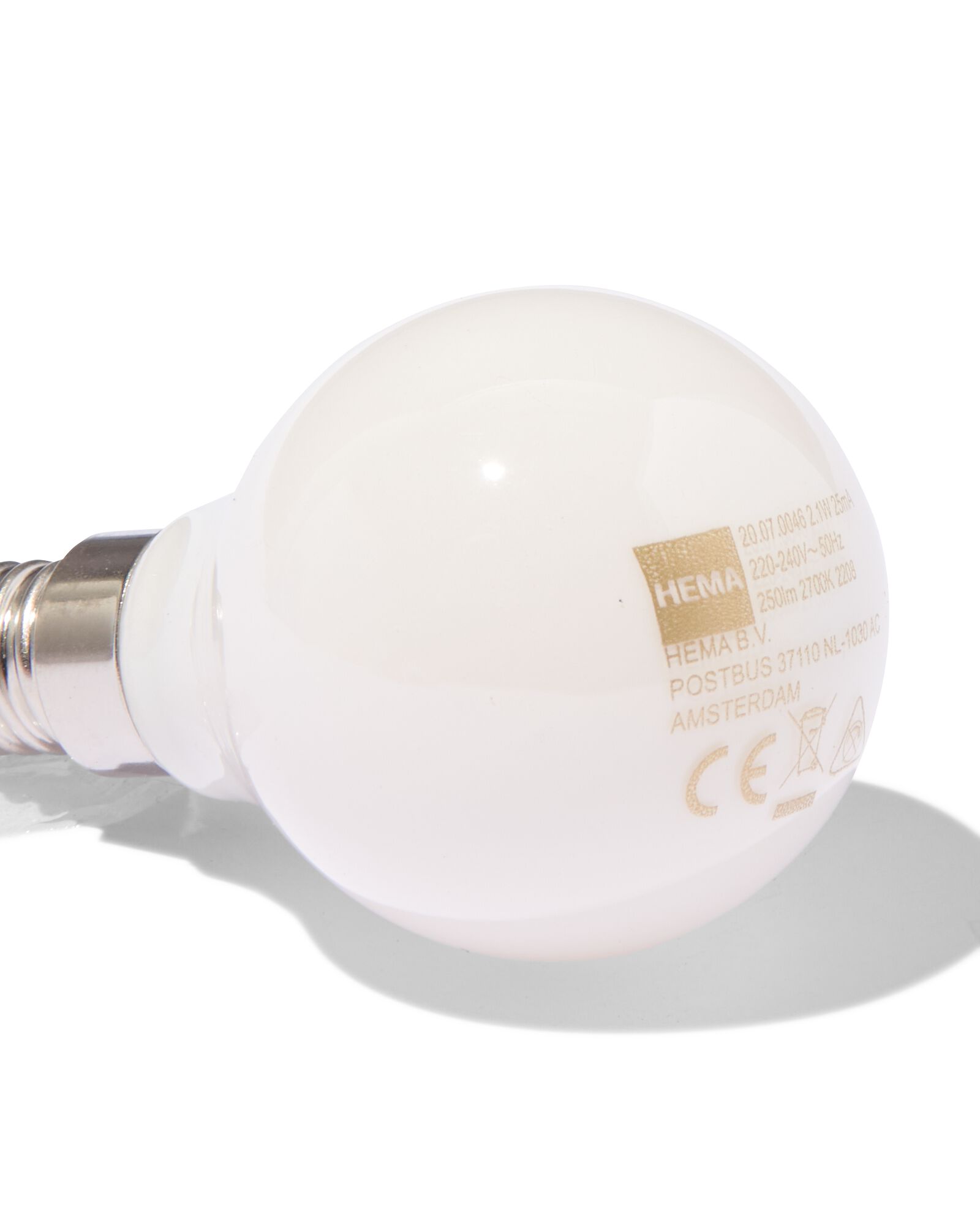 LED Kugelform, frost, E14, 4,2 W, 250 lm - 20000045 - HEMA
