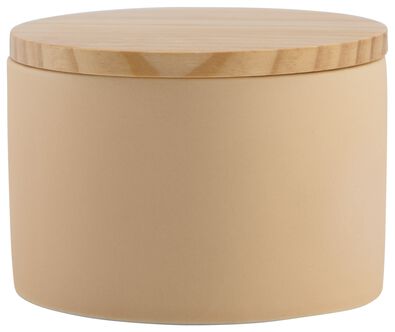 bougie &agrave; 3 m&egrave;ches dans un pot naturel &Oslash;11x7.5 - 13502804 - HEMA