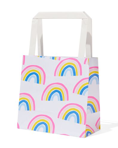 6er-Pack Geschenktaschen, Papier, 13 x 13 x 7 cm, Regenbogen - 14740062 - HEMA