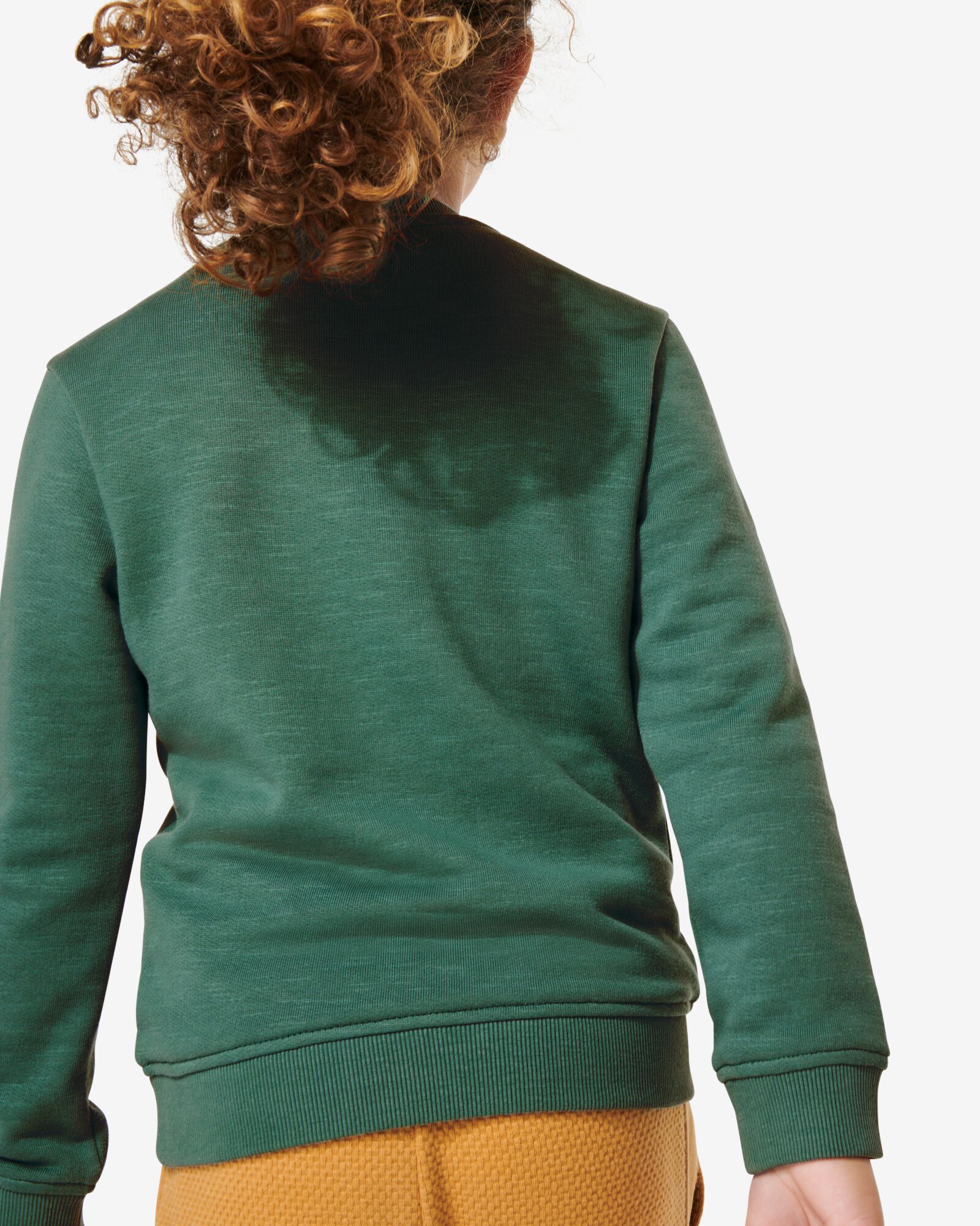 kinder sweater met borstvakje groen - 1000029808 - HEMA