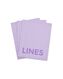 3 cahiers lilas A5 - lignés - 14120210 - HEMA
