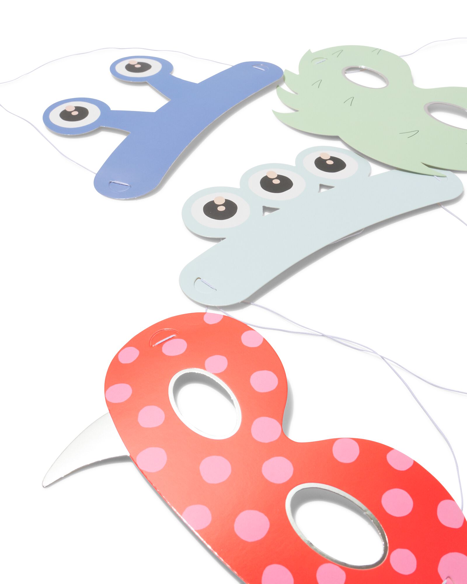 feestmaskers monsters - 8 stuks - 14250384 - HEMA