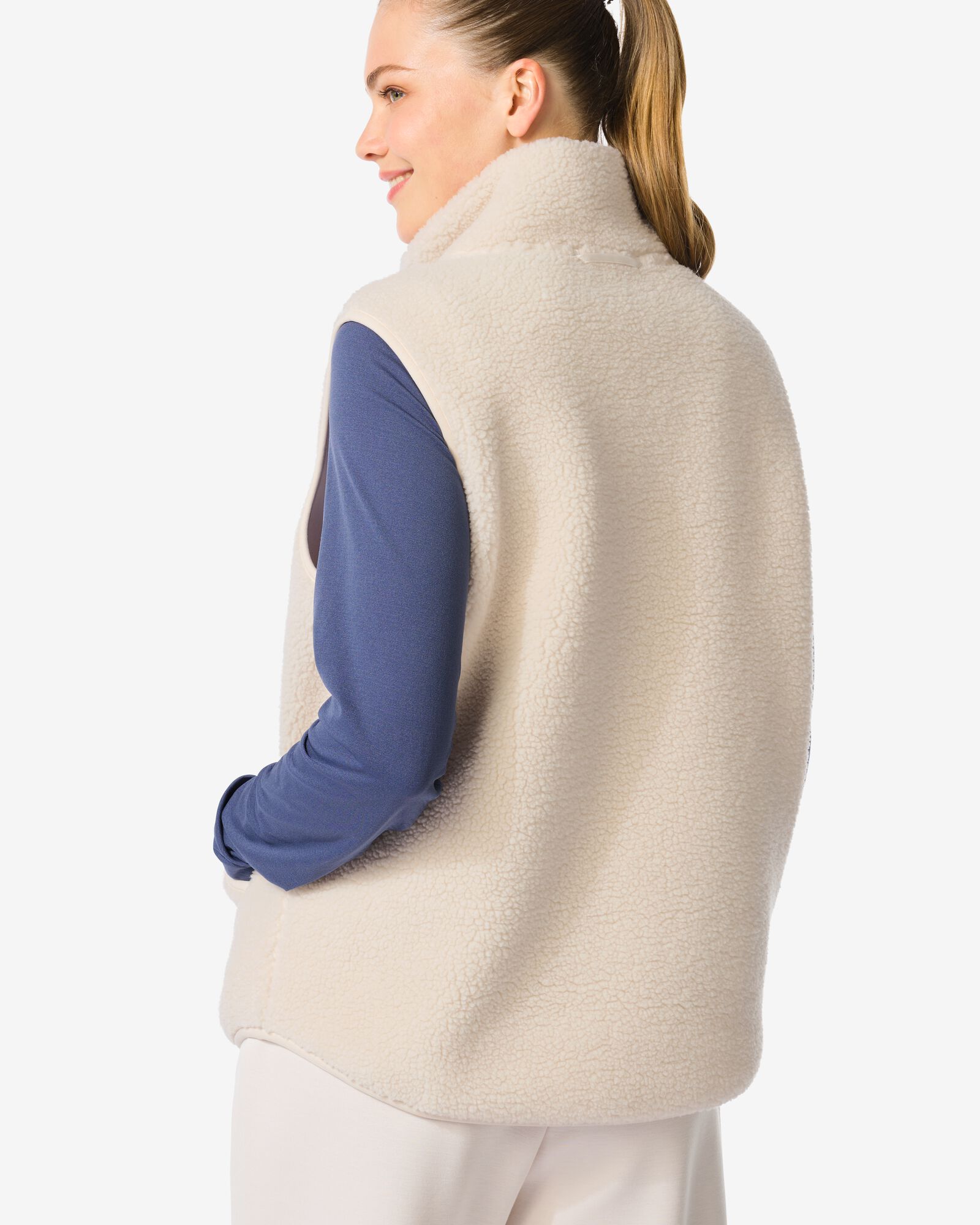gilet sherpa pour dames cr&egrave;me cr&egrave;me - 36020286CREAM - HEMA