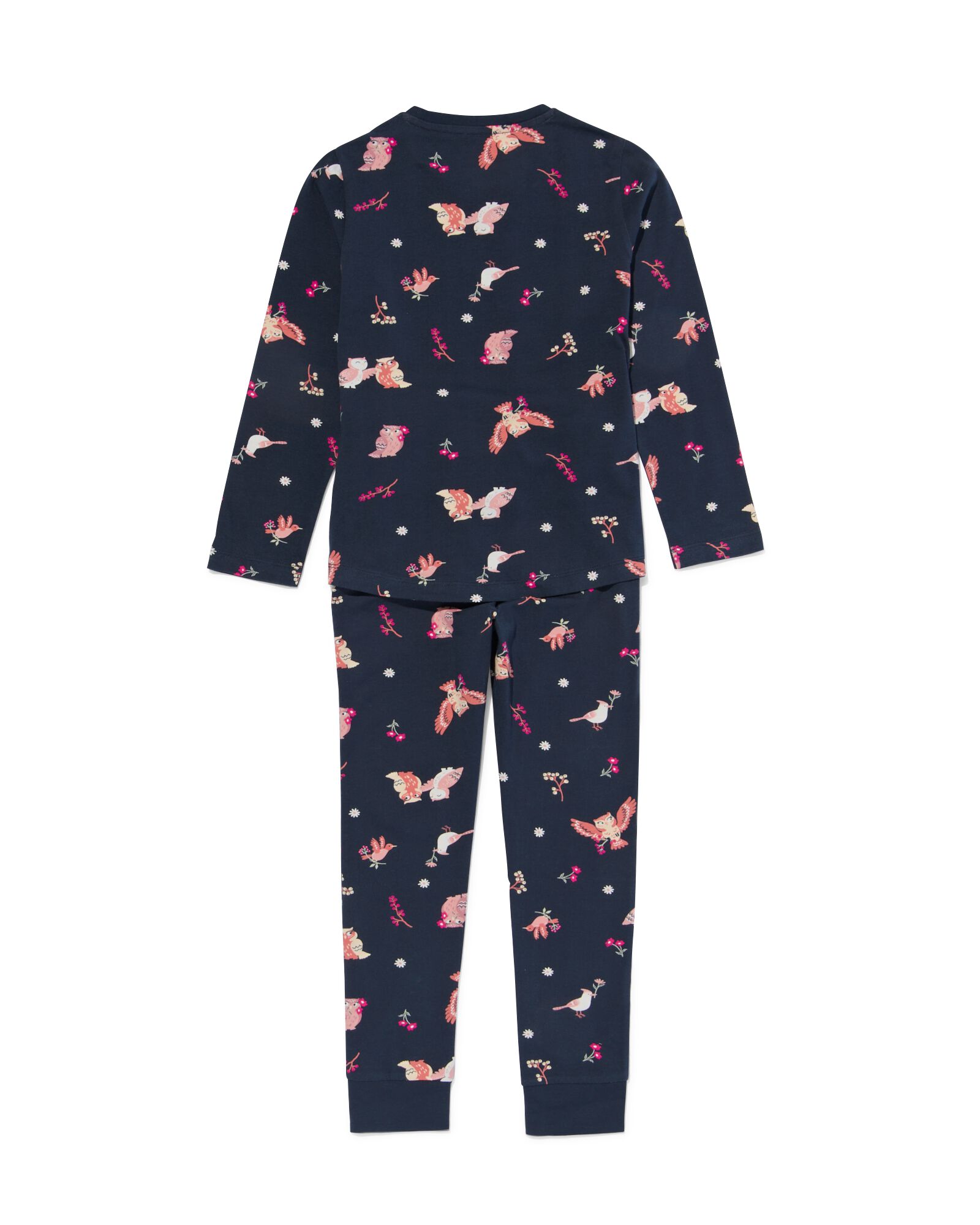 Kinder-Pyjama, Vögel dunkelblau dunkelblau - 23010780DARKBLUE - HEMA