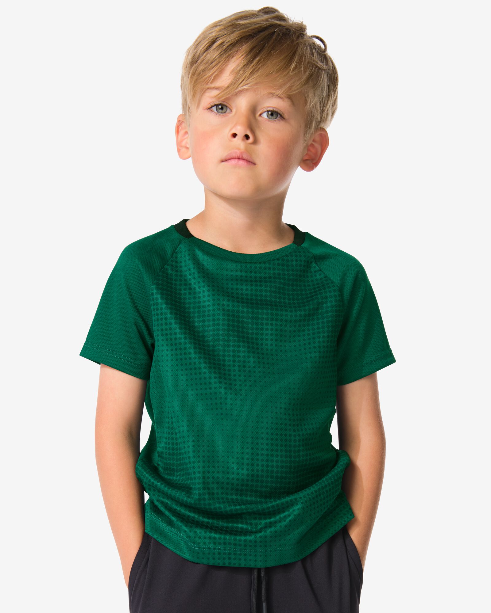 kinder voetbalshirt  donkergroen donkergroen - 30690137DARKGREEN - HEMA