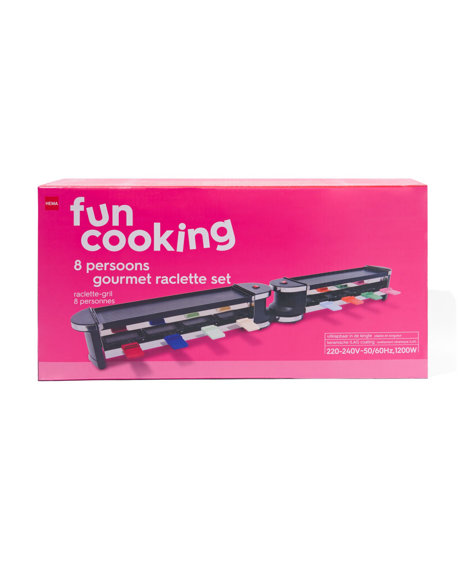 appareil &agrave; raclette d&eacute;pliable 8 personnes - 80090017 - HEMA