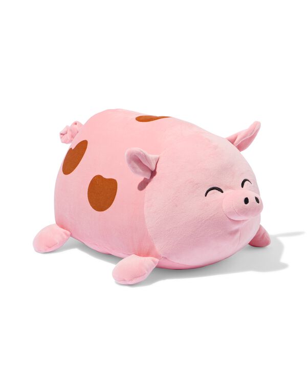 knuffel 45cm varken met moddervlekken  - 61100513 - HEMA
