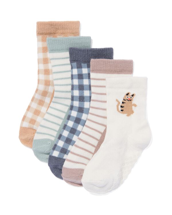 5 paires de chaussettes bébé avec bambou blanc blanc - 4740075WHITE - HEMA