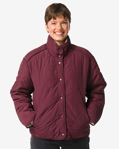 omkeerbare damesjas Eloise teddy rood - 36202050RED - HEMA