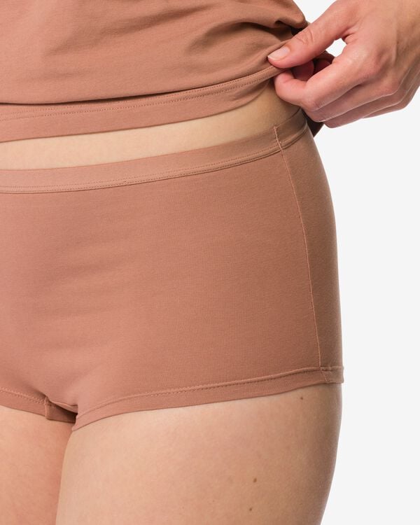 Damen-Boxershorts, perfekter Komfort, Baumwolle hellbraun - 19661514LIGHTBROWN - HEMA