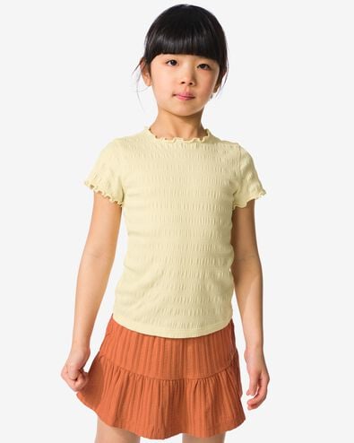 kinder T-shirt lichtgeel lichtgeel - 30846604LIGHTYELLOW - HEMA
