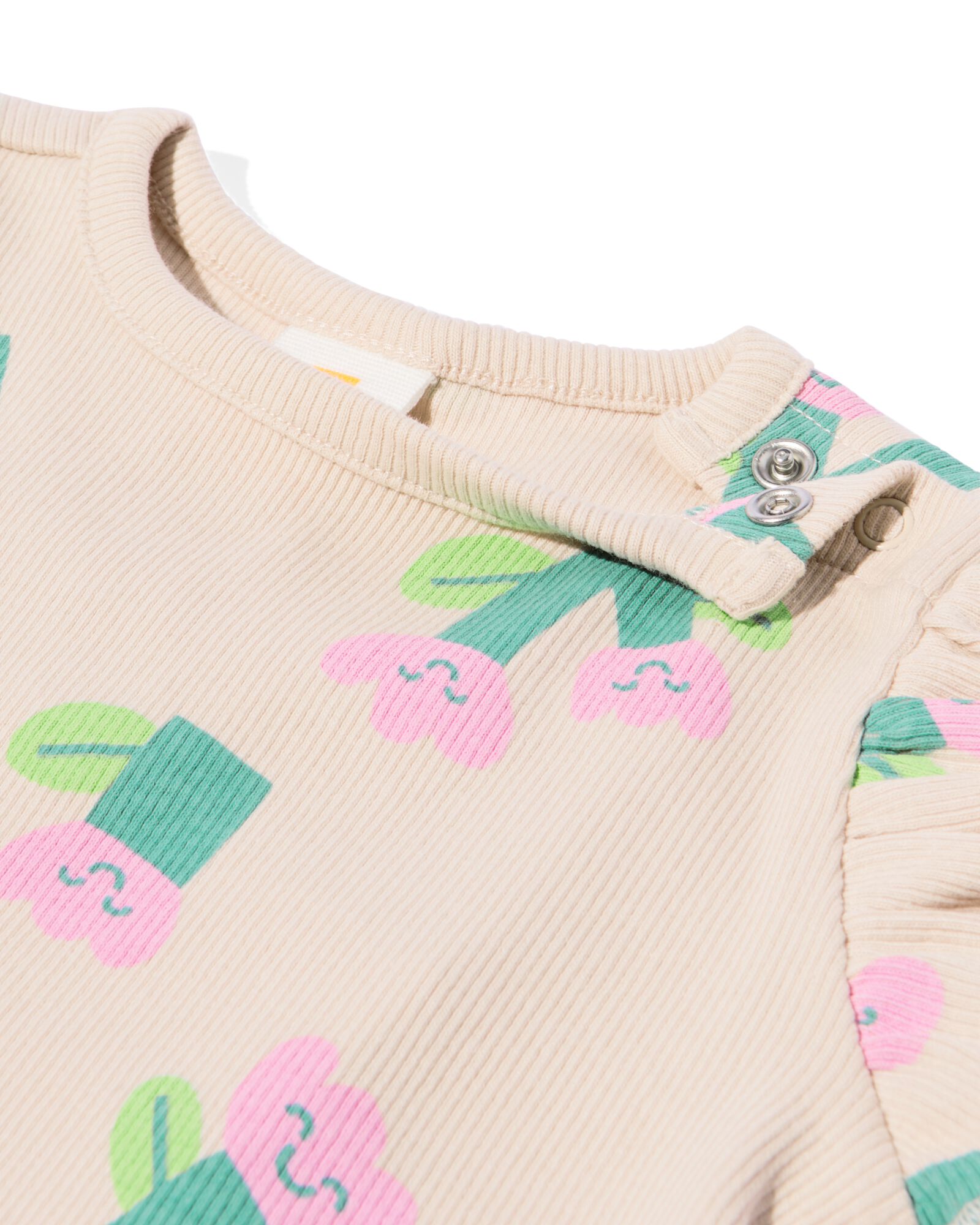 baby T-shirt bloemen ecru - 33089560ECRU - HEMA