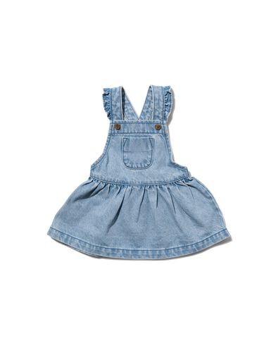 robe salopette bébé denim bleu - 1000029716 - HEMA