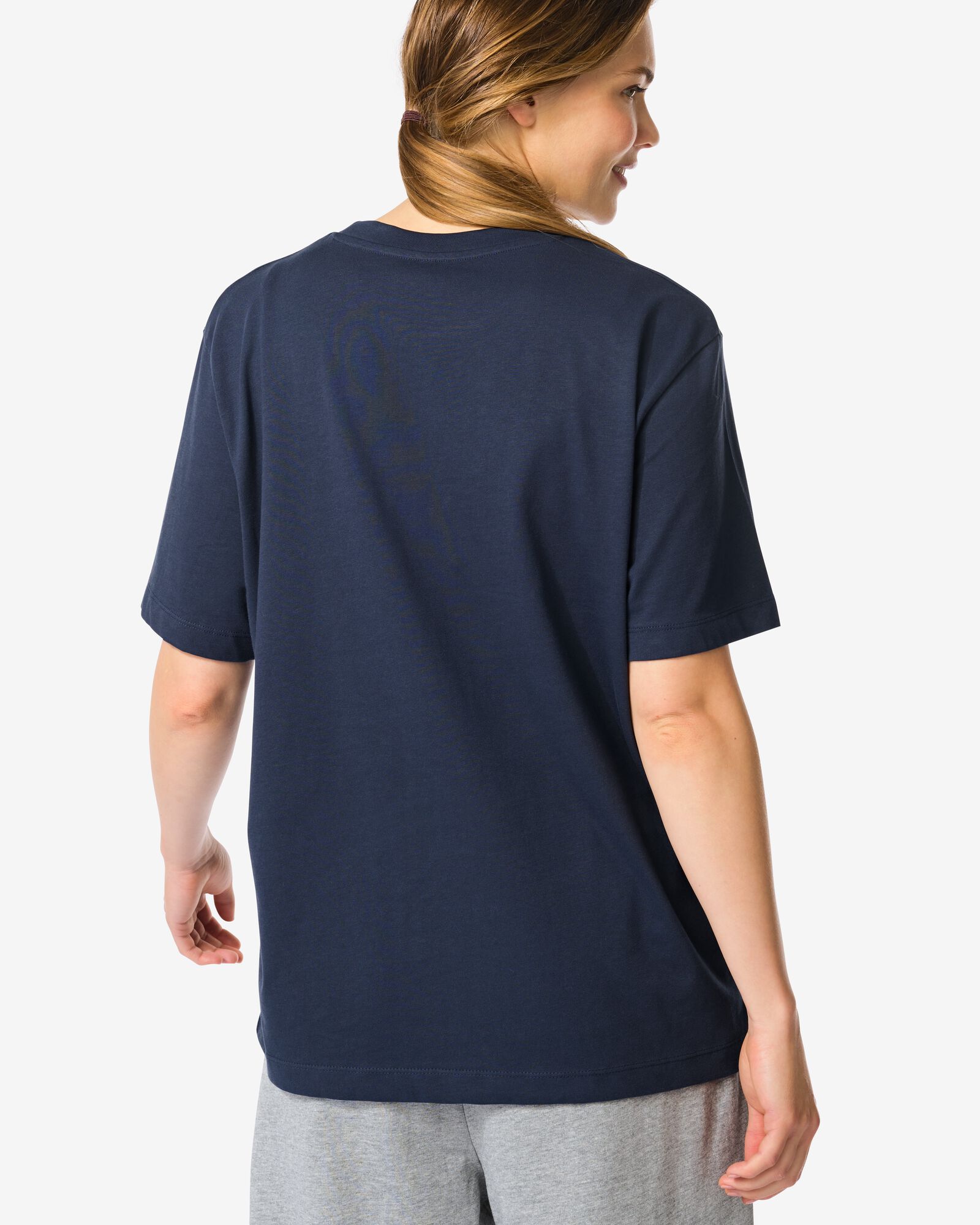 Damen-T-Shirt Larissa dunkelblau - 36300670DARKBLUE - HEMA