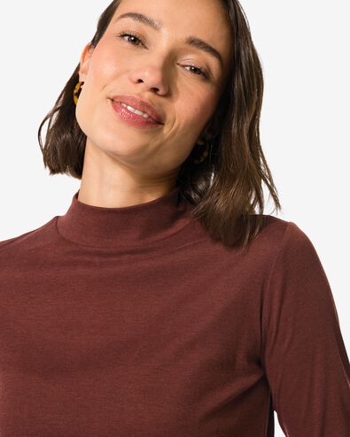 t-shirt femme Lora  marron - 36204340BROWN - HEMA